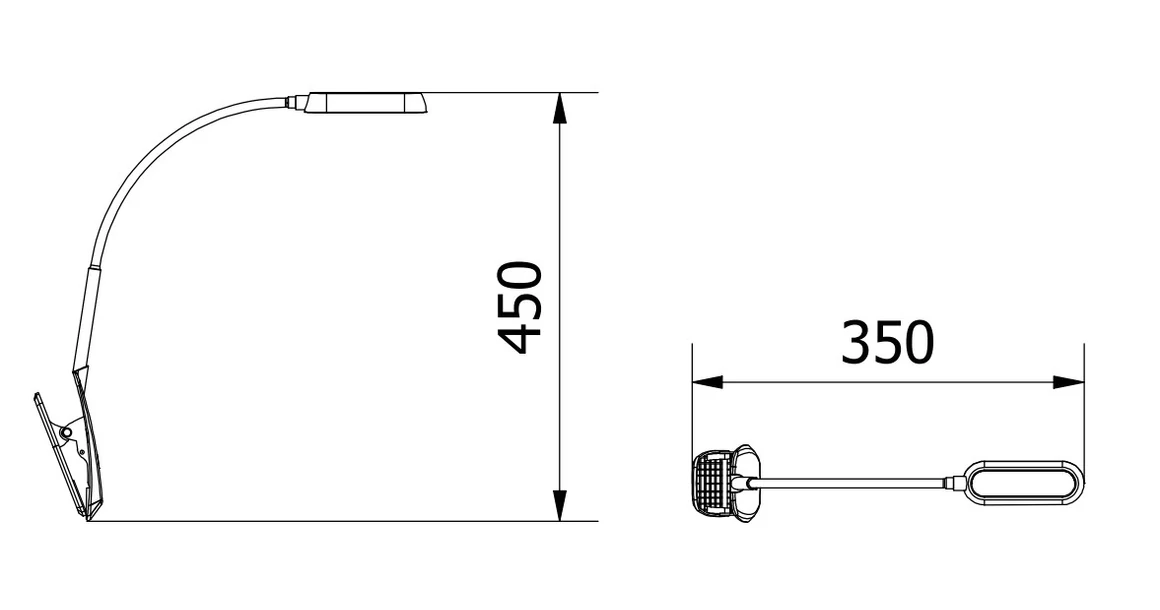 Kép 6/6 - Lámpa Asztali FROGY 5W, 300lm, DC5V, 1A, 4000K, battery, 1200MAh, Ra>80, szabályozható, fehér