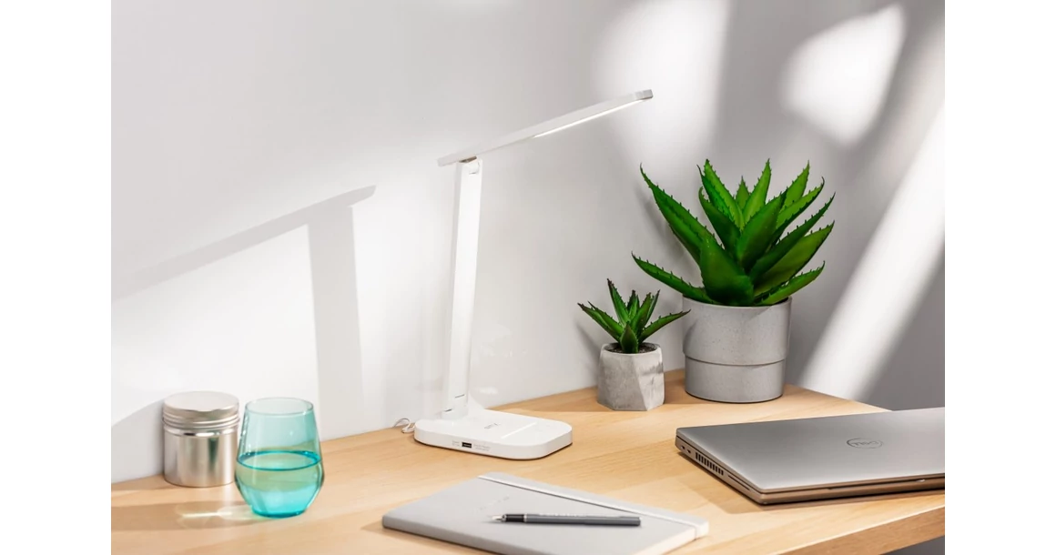 Kép 3/7 - Lámpa Asztali GALE 8W, 550lm, AC220-240V, 5-CCT, 10 fokozatú fényerő, PF>0,5,RA>80, fehér