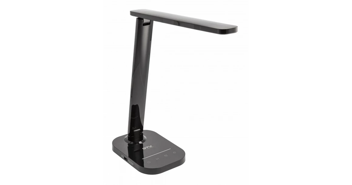 Kép 1/11 - Lámpa Asztali GALE 8W, 550lm, AC220-240V, 5-CCT, 10 fokozatú fényerő, PF>0,5,RA>80, fekete