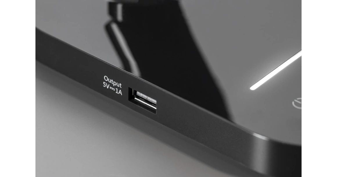 Kép 5/11 - Lámpa Asztali GALE 8W, 550lm, AC220-240V, 5-CCT, 10 fokozatú fényerő, PF>0,5,RA>80, fekete