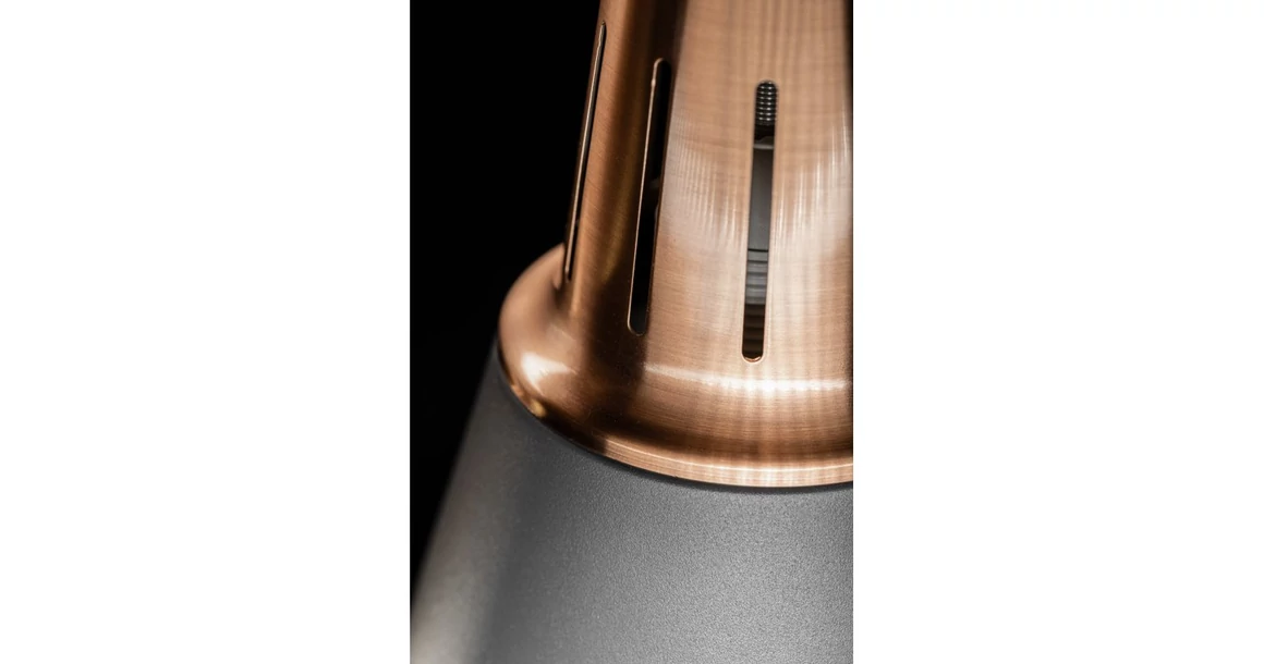 Kép 2/5 - Lámpa Mennyezeti lámpatest GIANNI, 8051, AC220-240V, 50/60Hz, 1*E27, max.40W,IP20, átmérő22cm, egyes, szürke/arany