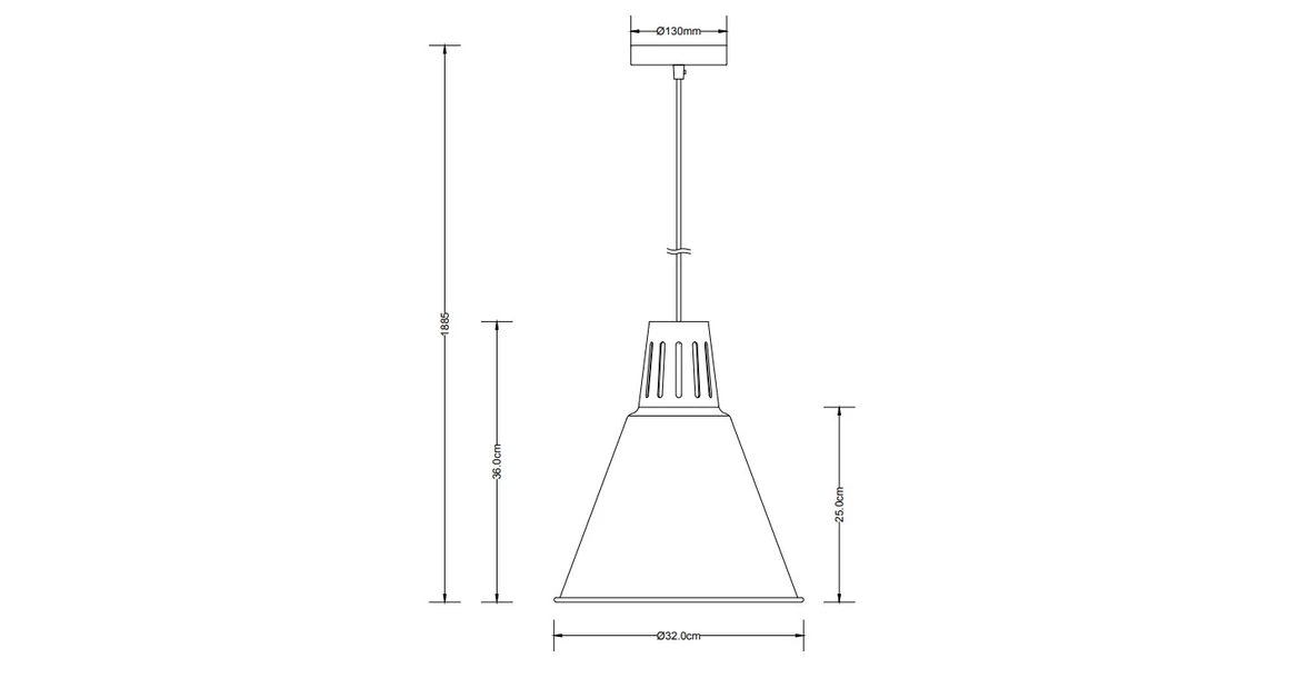 Kép 4/4 - Lámpa Mennyezeti lámpatest GIANNI L,8136,AC220-240V,50/60Hz,1*E27,max.40W,IP20,átmérő 32cm,egyes,fekete