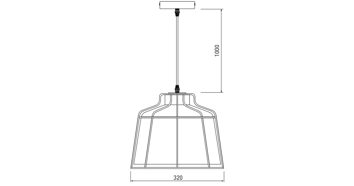 Kép 3/3 - Lámpa Mennyezeti lámpatest GOA, 3550,AC220-240V,50/60Hz,1*E27,IP20,átmérő 32cm,egyes, szürke