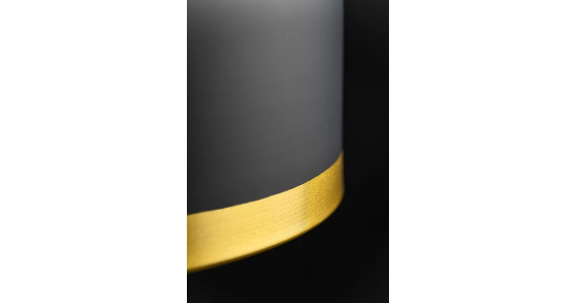 Kép 3/6 - Lámpa Mennyezeti lámpatest GOLDI 1,4090,AC220-240V,50/60Hz,1*E27,IP20,átmérő 30cm,egyes,fekete/arany