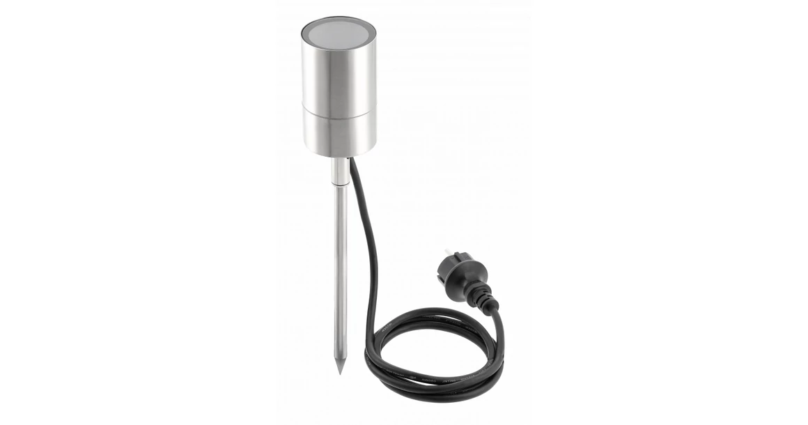 Kép 1/5 - Lámpa Kerti lámpatest  GRAZIE, GU10, max.20W, IP44, AC220-240V, 50-60Hz, kábel 1,5 m csatlakozóval, inox