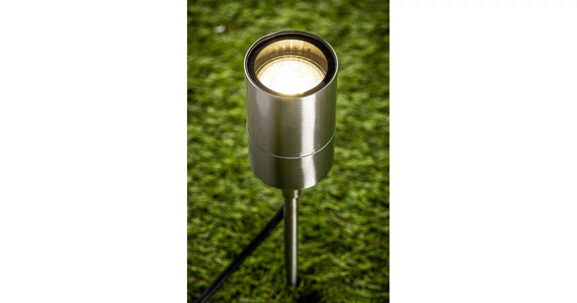 Kép 4/5 - Lámpa Kerti lámpatest  GRAZIE, GU10, max.20W, IP44, AC220-240V, 50-60Hz, kábel 1,5 m csatlakozóval, inox