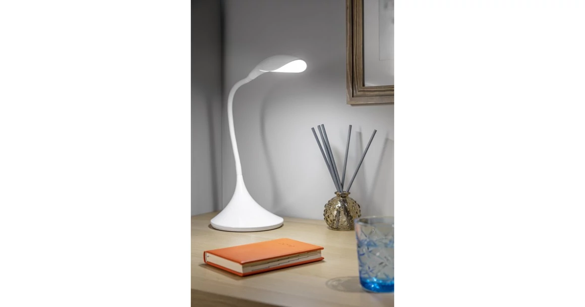 Kép 2/5 - Lámpa Asztali HALLEY 8 W, 500 lm, AC220-240V, 4000K, 3-srep dimming ,PF>0,5, Ra>80, fehér