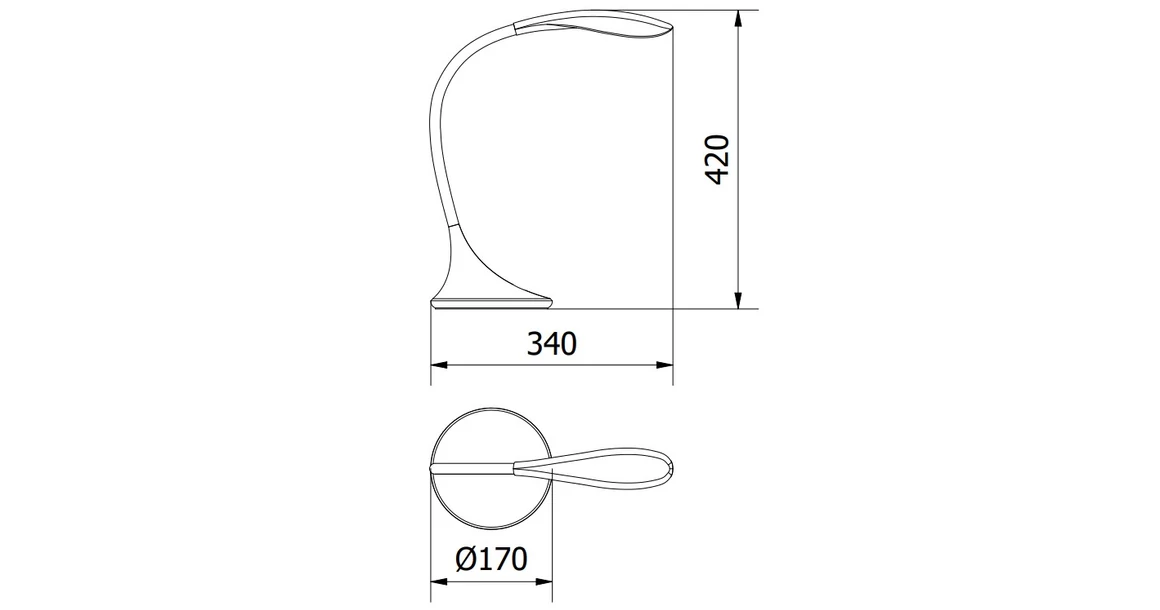 Kép 5/5 - Lámpa Asztali HALLEY 8 W, 500 lm, AC220-240V, 4000K, 3-srep dimming ,PF>0,5, Ra>80, fehér