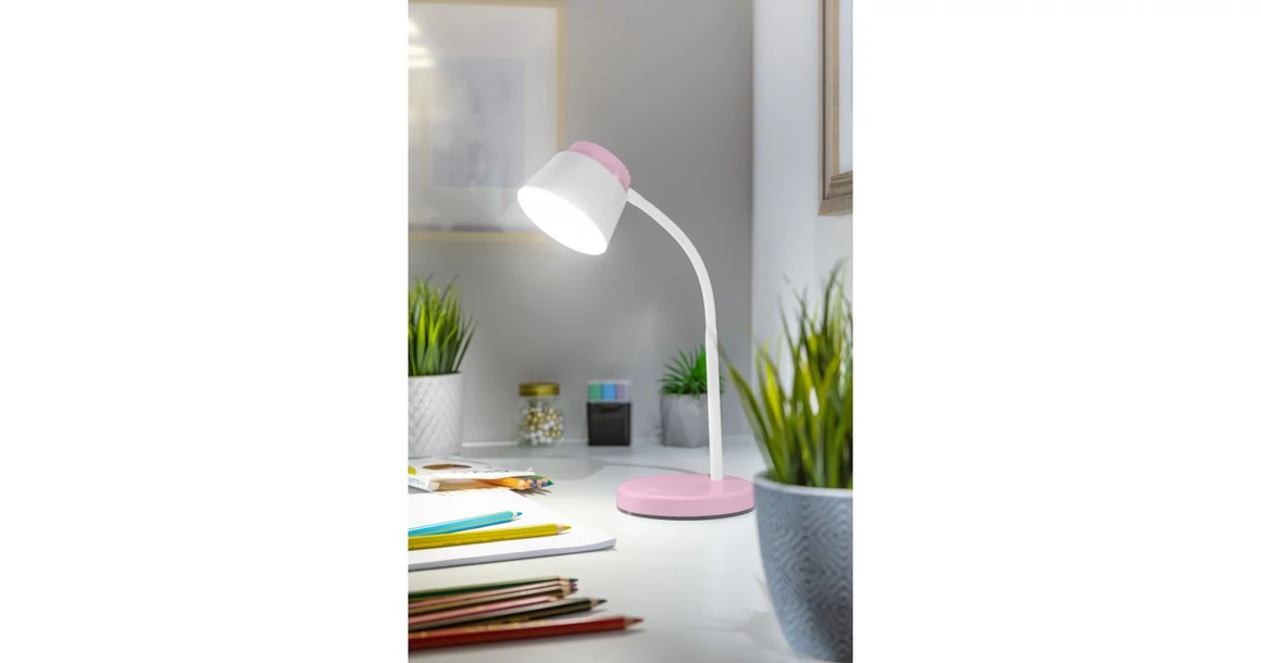 Kép 2/3 - Lámpa Asztali HELIN 6W, 350lm,  AC220-240V, 3-CCT, PF> 0,5, RA>80, rózsaszín