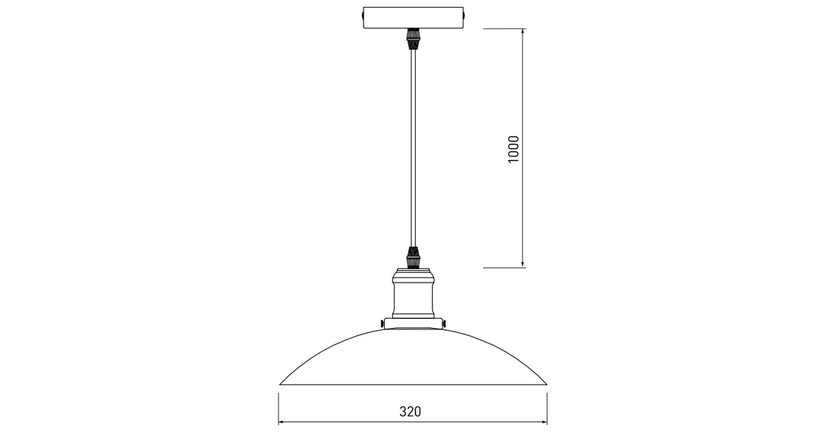 Kép 3/3 - Lámpa Mennyezeti lámpatest HORIZON ,4499,AC220-240V,50/60Hz,1*E27,IP20,átmérő 32cm,egyes,fehér
