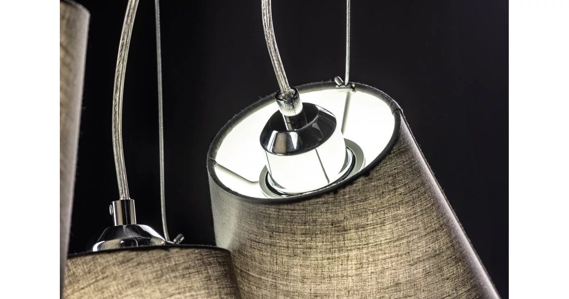 Kép 6/9 - Lámpa Mennyezeti lámpatest KASEL 3, 6229, AC220-240V, 50/60Hz, 3*E27, max.40W, átmérő 46 cm, szürke