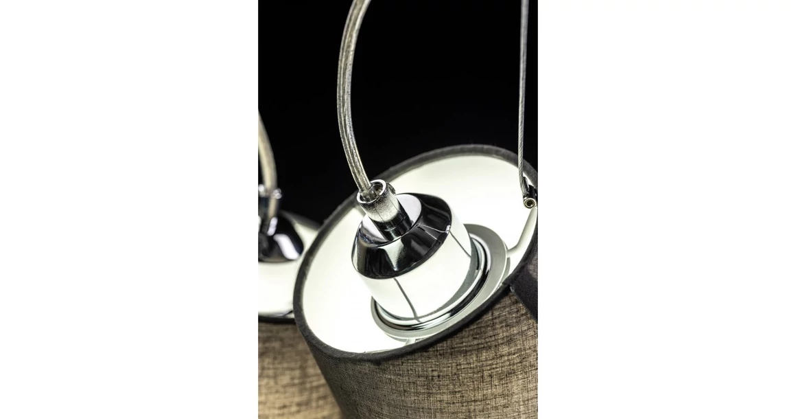 Kép 8/9 - Lámpa Mennyezeti lámpatest KASEL 3, 6229, AC220-240V, 50/60Hz, 3*E27, max.40W, átmérő 46 cm, szürke