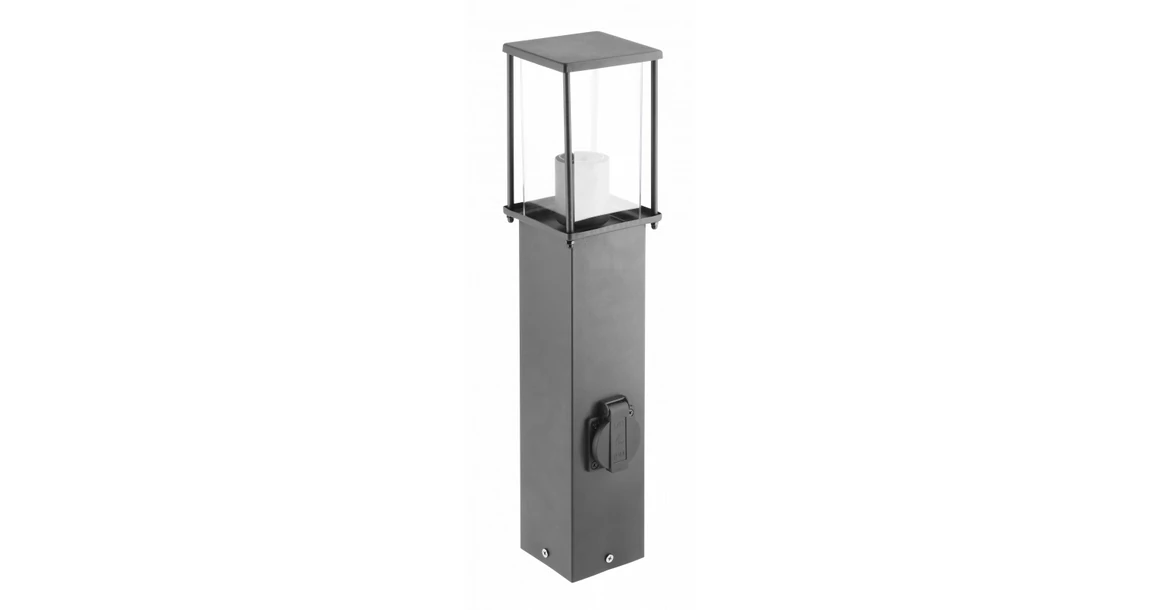 Kép 1/5 - Lámpa Kerti lámpatest KEMI-P 50, E27, MAX.15W, IP44, AC220-240V, 50-60Hz, max. 2500W, pole, grafit