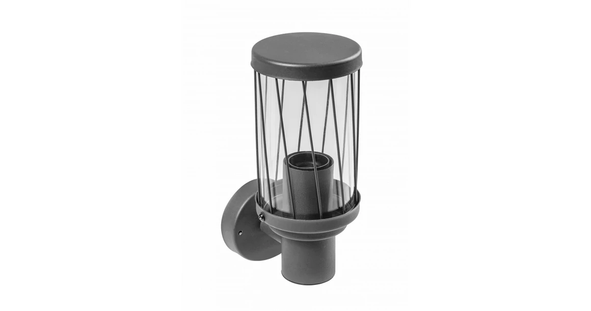 Kép 1/6 - Lámpa Kerti lámpatest KERTA-A, E27, MAX.12W, IP44, AC220-240V ,50-60Hz,falra szerelhető, grafit