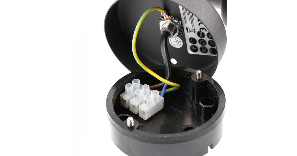 Kép 5/6 - Lámpa Kerti lámpatest KERTA-A, E27, MAX.12W, IP44, AC220-240V ,50-60Hz,falra szerelhető, grafit