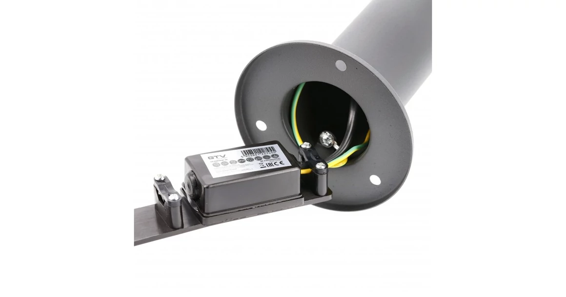 Kép 4/5 - Lámpa Kerti lámpatest  KERTA-P 50, E27, MAX.12W, IP44, AC220-240V, 50-60Hz, pole, grafit