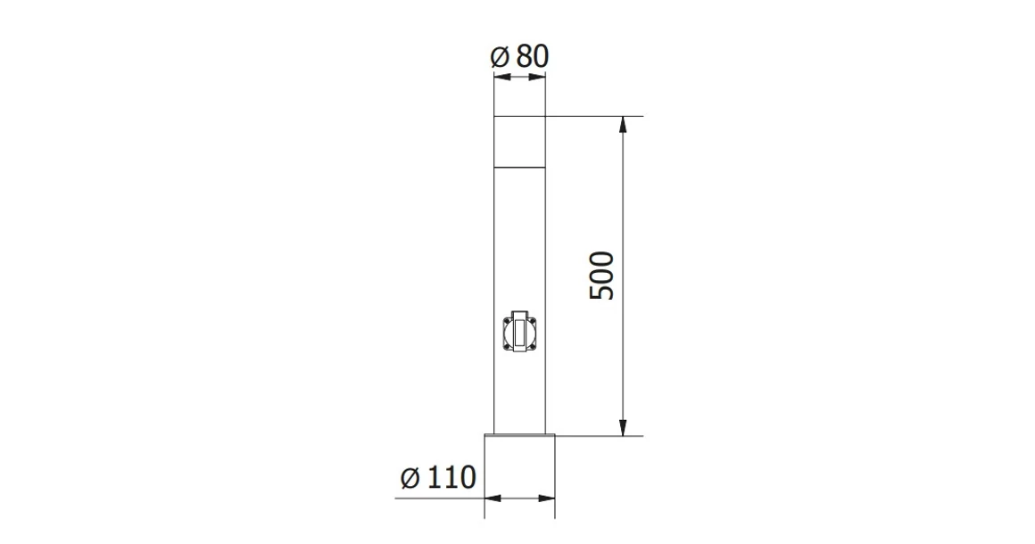 Kép 5/5 - Lámpa Kerti lámpatest LARGO-P 80,E27, max.15W, IP44, AC220-240V, 50-60Hz,pólus 80 cm, grafit