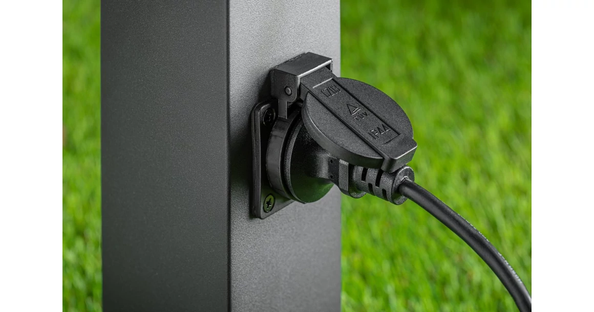 Kép 4/5 - Lámpa Kerti lámpatest LARGO-P 80,E27, max.15W, IP44, AC220-240V, 50-60Hz,pólus 80 cm, grafit