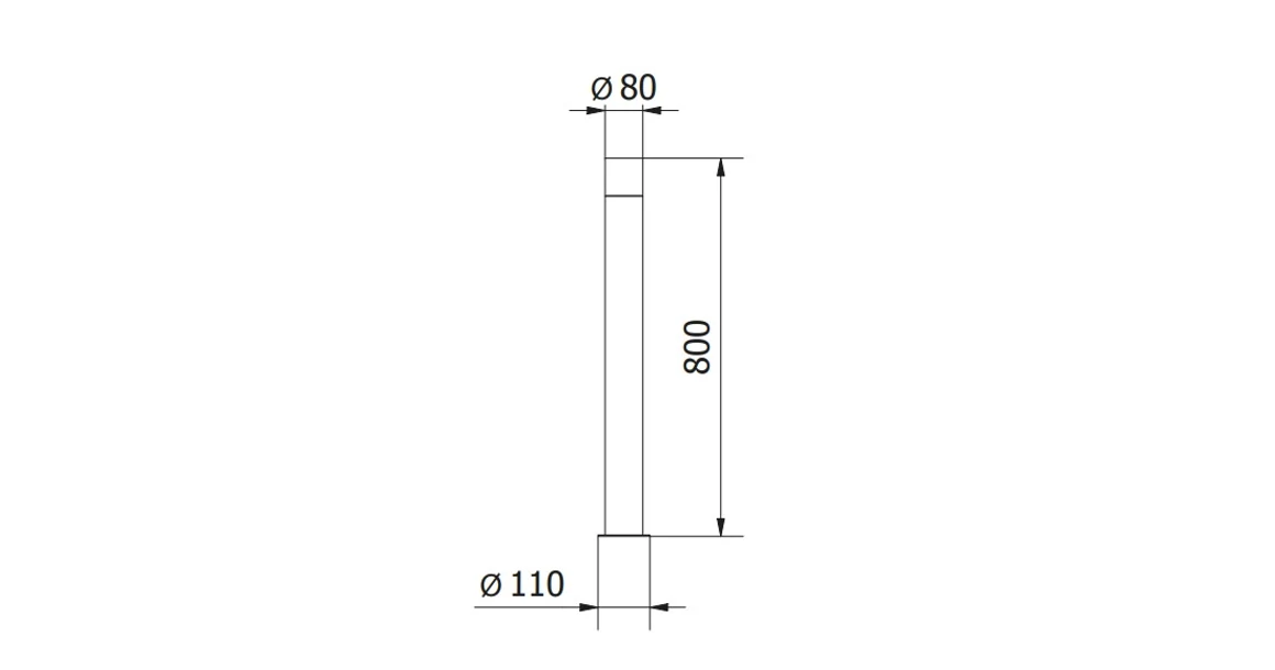 Kép 4/4 - Lámpa Kerti lámpatest LARGO-P 50, E27, max.15W, IP44, AC220-240V, 50-60Hz, foglalat max. 2500W, pólus 50 cm, grafit