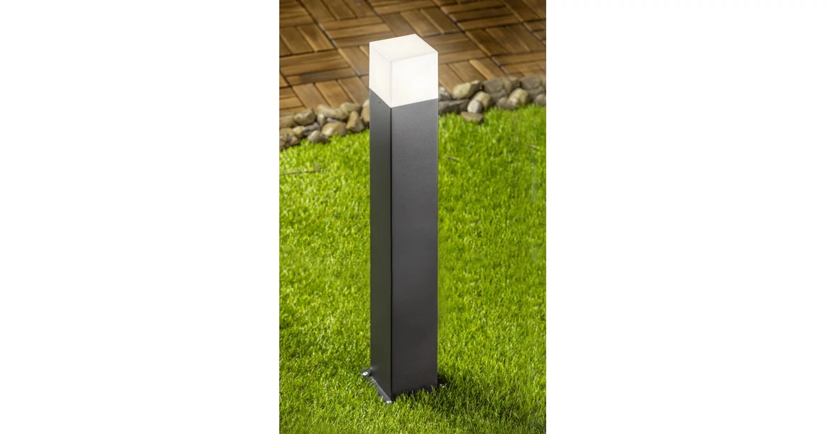 Kép 3/4 - Lámpa Kerti lámpatest LARGO-P 50, E27, max.15W, IP44, AC220-240V, 50-60Hz, foglalat max. 2500W, pólus 50 cm, grafit