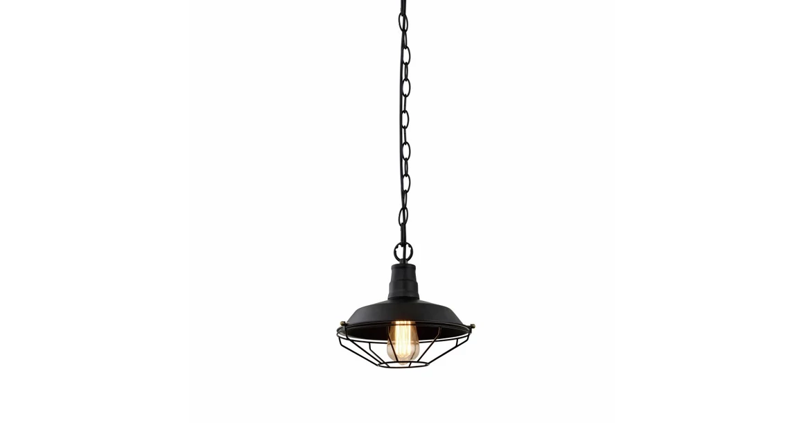 Kép 1/6 - Lámpa Mennyezeti lámpatest LARS,2233,AC220-240V,50/60Hz,1*E27,IP20,átmérő 26cm,egyes,fekete