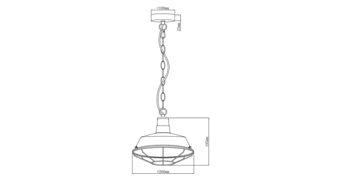 Kép 6/6 - Lámpa Mennyezeti lámpatest LARS,2233,AC220-240V,50/60Hz,1*E27,IP20,átmérő 26cm,egyes,fekete