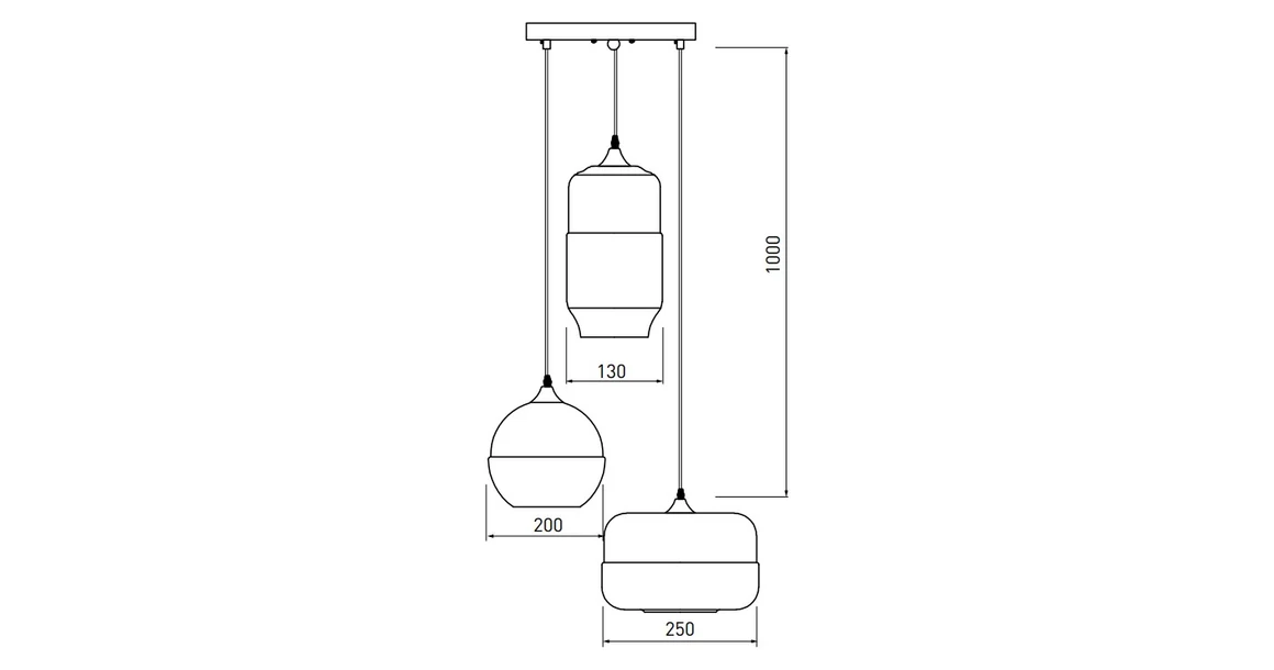 Kép 3/3 - Lámpa Mennyezeti lámpatest LENDER 3P,9270,AC220-240V,50/60Hz,1*E27,IP20,hármas,fekete