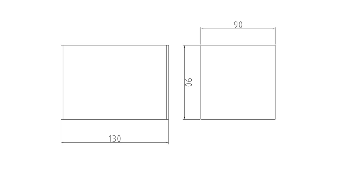 Kép 8/8 - Lámpa Mennyezeti lámpatest LENTO, aluminium, 100x130, IP54, max 35W, négyzet, grafit