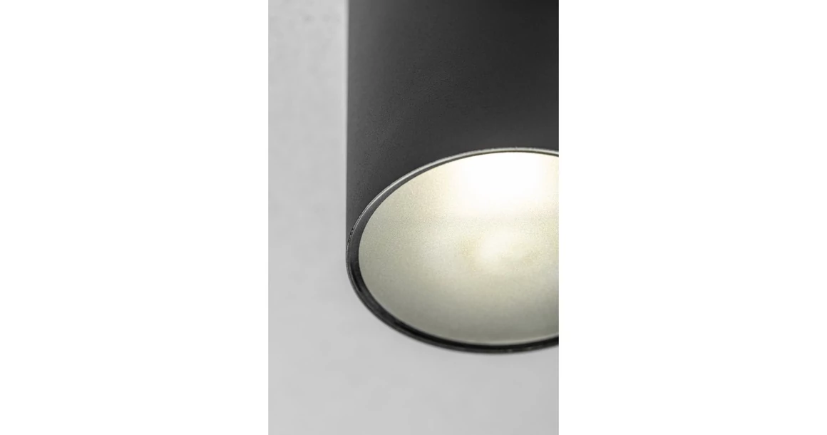 Kép 5/6 - Lámpa Mennyezeti lámpatest LENTO, aluminium, 100x130, IP54, MAX.35W, kör, grafit