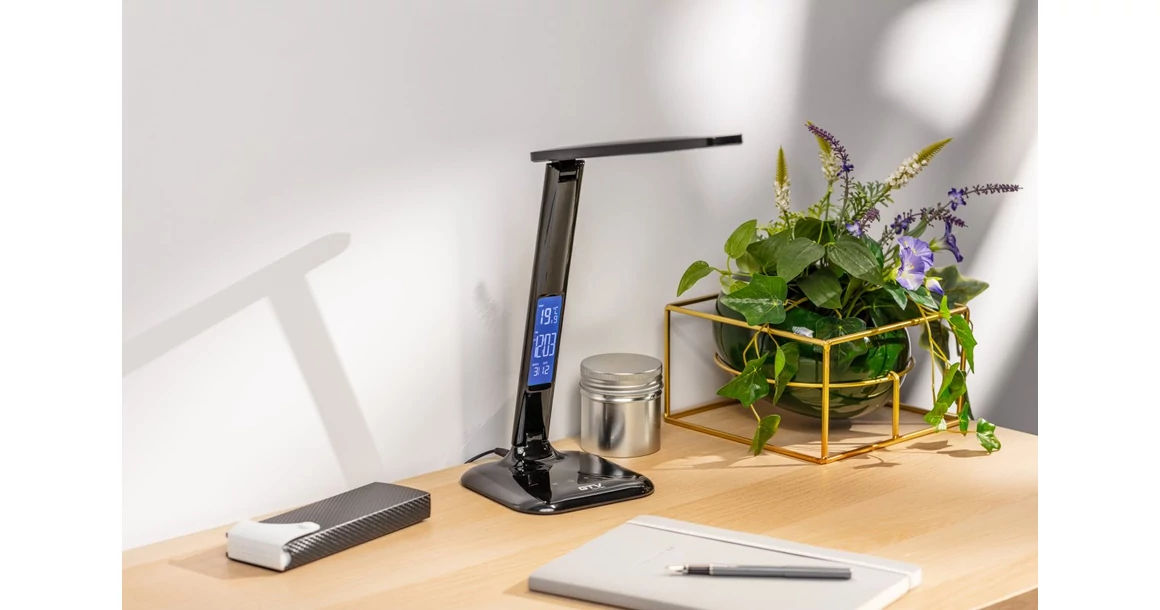 Kép 3/10 - Lámpa Asztali LINEAR 7W, 420lm,mAC220-240V, 3-CCT, 5 fokozatú fényerő ,PF>0,5,RA>80, fekete