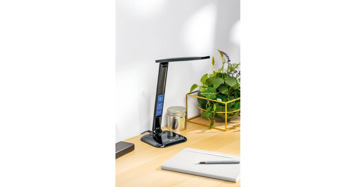 Kép 4/10 - Lámpa Asztali LINEAR 7W, 420lm,mAC220-240V, 3-CCT, 5 fokozatú fényerő ,PF>0,5,RA>80, fekete