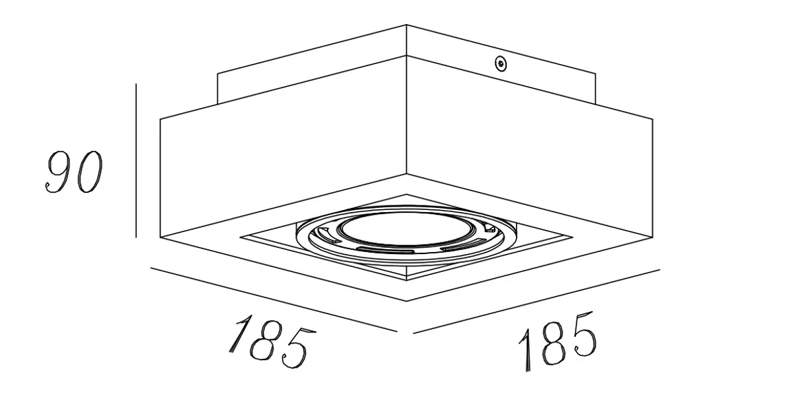 Kép 5/5 - Lámpa Mennyezeti lámpatest Loid, 4632,AC220-240V, 50/60 Hz, IP 20,1*gu10, ES111,egyes,fehér