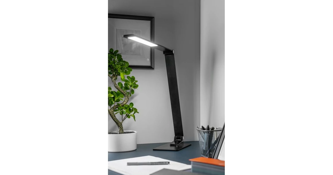 Kép 2/11 - Lámpa Asztali LONEOS 12W, 700lm, AC220-240V, 3-CCT, 5 fokozatú fényerő ,RA>80,USB, fekete