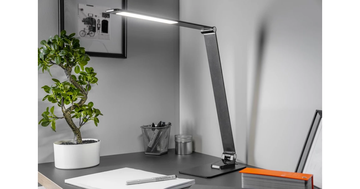 Kép 4/11 - Lámpa Asztali LONEOS 12W, 700lm, AC220-240V, 3-CCT, 5 fokozatú fényerő ,RA>80,USB, fekete