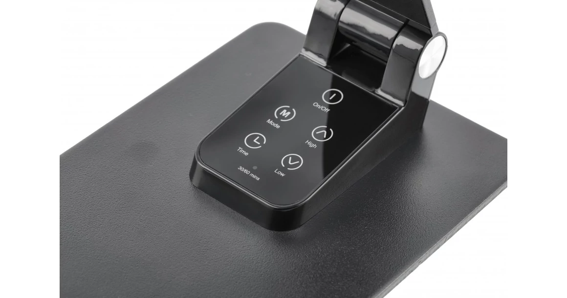 Kép 7/11 - Lámpa Asztali LONEOS 12W, 700lm, AC220-240V, 3-CCT, 5 fokozatú fényerő ,RA>80,USB, fekete