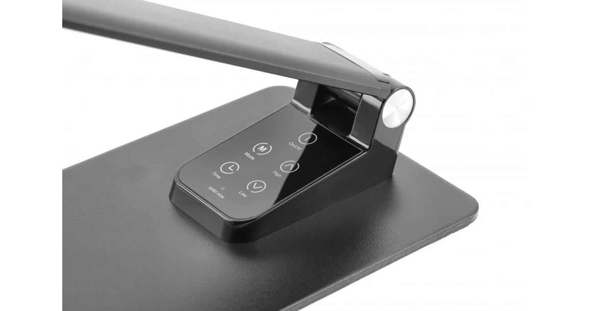 Kép 8/11 - Lámpa Asztali LONEOS 12W, 700lm, AC220-240V, 3-CCT, 5 fokozatú fényerő ,RA>80,USB, fekete