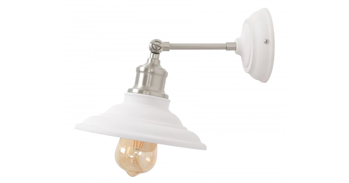 Kép 1/4 - Lámpa Fali lámpatest LORET,7871,AC220-240V,50/60Hz,1*E27,max.40W,IP20,átmérő 20cm,egyes,fehér