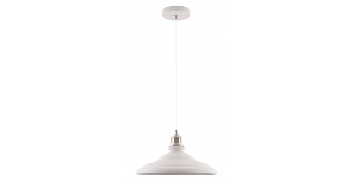 Kép 1/2 - Lámpa Mennyezeti lámpatest LORET L,9844,AC220-240V,50/60Hz,1*E27,max.40W,Átmérő 34,8cm,IP20,egyes,fehér