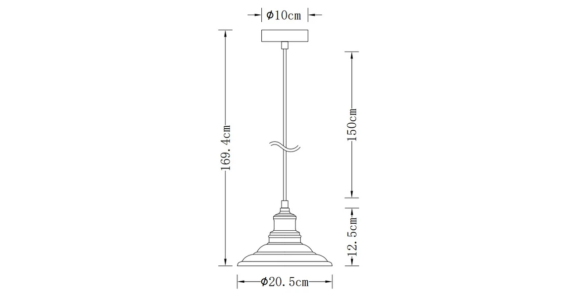 Kép 2/2 - Lámpa Mennyezeti lámpatest LORET M,9691,AC220-240V,50/60Hz,1*E27,max.40W,Átmérő 20,5cm,IP20,egyes,fehér