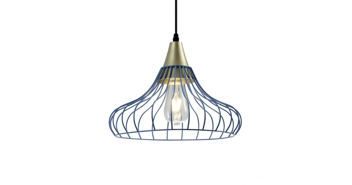 Kép 1/2 - Lámpa Mennyezeti lámpatest LOTTE,2660,AC220-240V,50/60Hz,1*E27,IP20,átmérő 33cm,egyes,kék