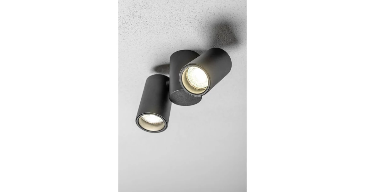 Kép 3/7 - Lámpa Mennyezeti lámpatest LUPO, aluminium, 17.5x5.6x11.5, IP20, 2*GU10, max. 50W, kör, fekete