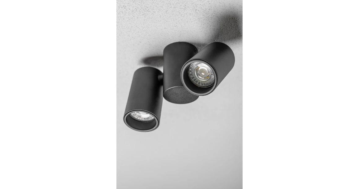 Kép 4/7 - Lámpa Mennyezeti lámpatest LUPO, aluminium, 17.5x5.6x11.5, IP20, 2*GU10, max. 50W, kör, fekete