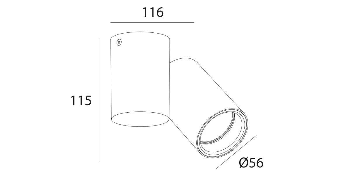 Kép 7/7 - Lámpa Mennyezeti lámpatest LUPO, aluminium, 11.6x5.6x11.5, IP20, 1*GU10, max. 50W, kör, fekete