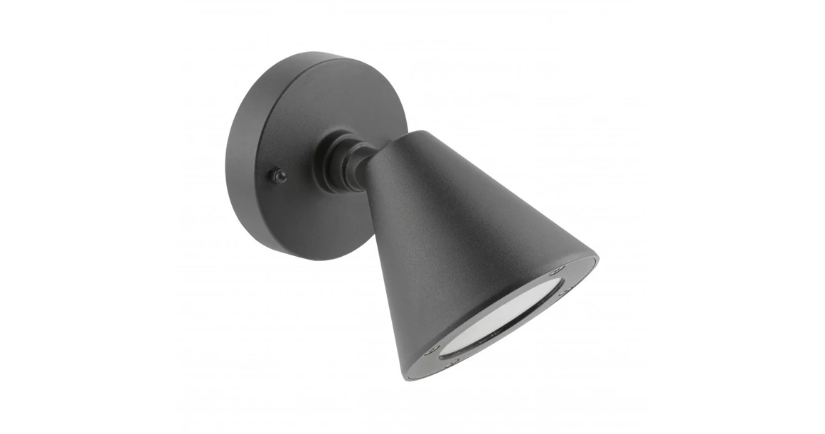 Kép 1/4 - Lámpa Kerti lámpatest  LUSTINO-D, GU10, max.20W, IP44, AC220-240V, 50-60Hz, falra szerelhető, grafit