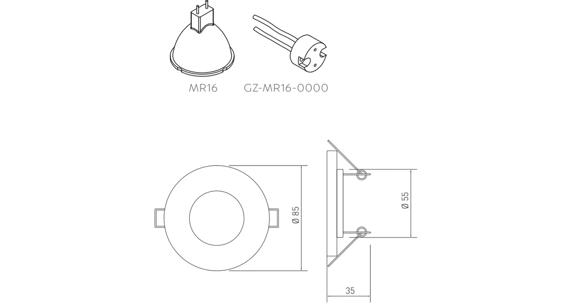 Kép 4/4 - Lámpa Mennyezeti lámpatest MAREA, IP54/IP20 kör, inox