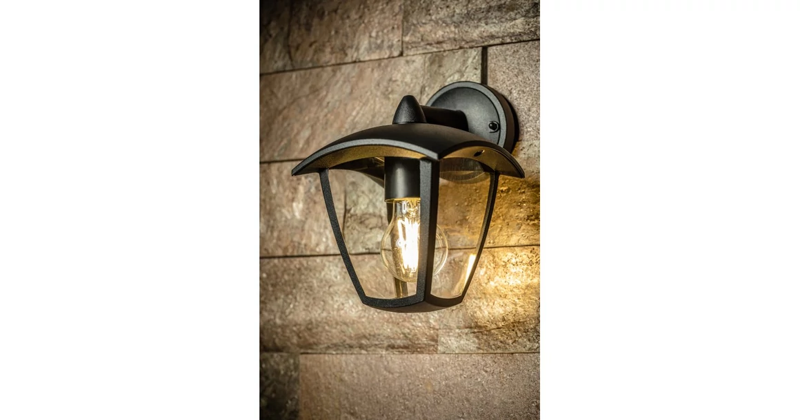 Kép 2/3 - Lámpa Kerti lámpatest MARINA-AD, E27, MAX.20W, IP54, AC220-240V, 50-60Hz, lefelé sugárzó fény, fekete