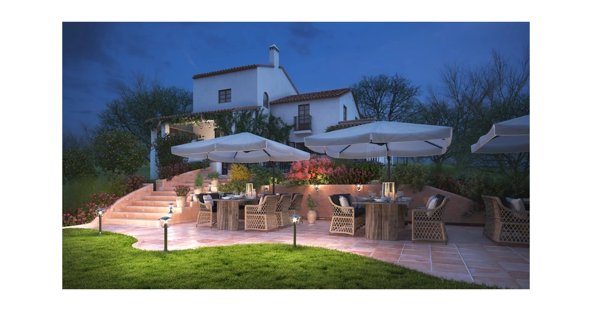 Kép 3/7 - Lámpa Kerti lámpatest MARINA-P, E7, MAX. 20W, IP54, AC220-240V, 50-60Hz, oszlop, fekete