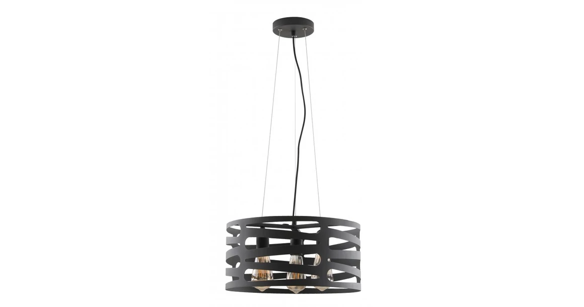 Kép 1/2 - Lámpa Mennyezeti lámpatest MARISA,2638,AC220-240V,50/60Hz,3*E27, max.40W, IP20, Átmérő 40 cm, hármas, fekete