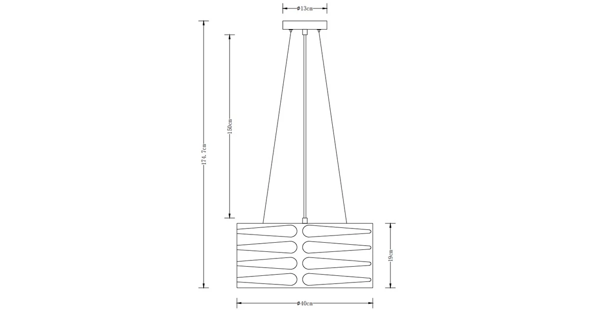 Kép 3/3 - Lámpa Mennyezeti lámpatest MARISA,2607,AC220-240V,50/60Hz,3*E27,max.40W,IP20,Átmérő40cm,hármas,fehér