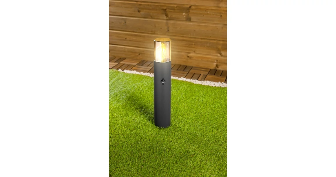 Kép 2/3 - Lámpa Kerti lámpatest MEDIO-P 50 PIR,E27, MAX.15W,IP54,AC220-240V,50-60Hz, oszlop, grafit